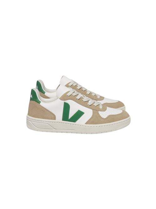 SNEAKERS VEJA UOMO V-10 VEJA | VX0503146BWHITE EMERAUDE SAHARA